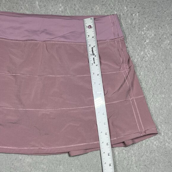 Lululemon Skirt Womens Size 10 Pink Pace Rival Mid Rise Tennis Skort Athletic - Picture 6 of 13